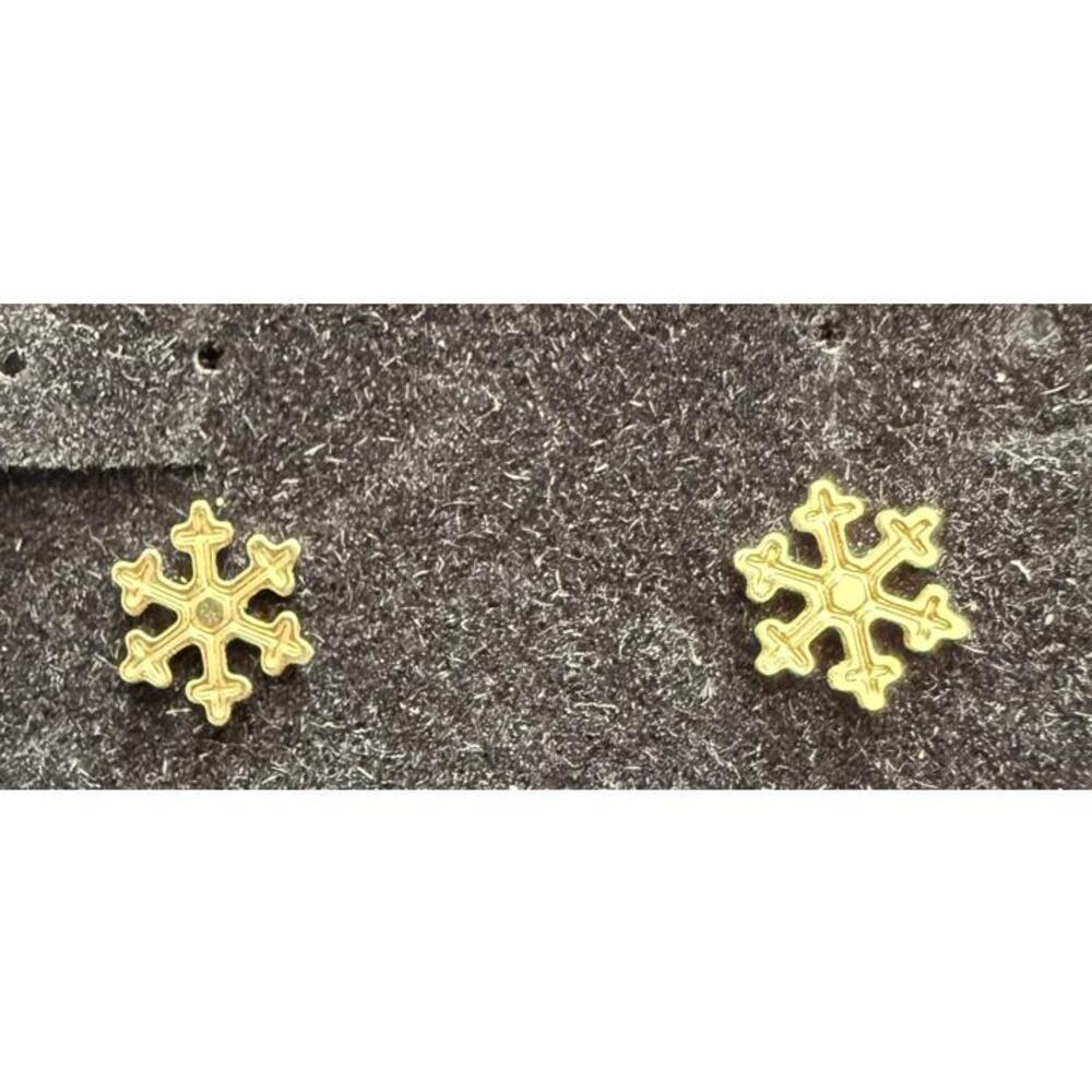 Snowflake Small Earrings Winter Holiday Good Toned Studs